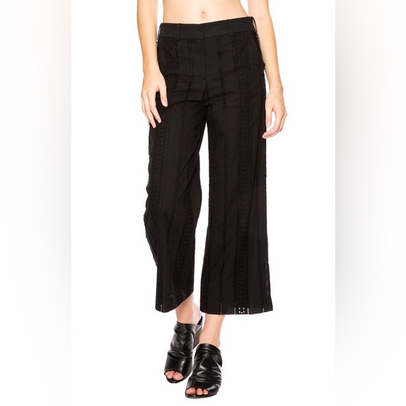 Veronica Beard Pants - Veronica Beard Leta gaucho Women's Black Wide-Leg Pants